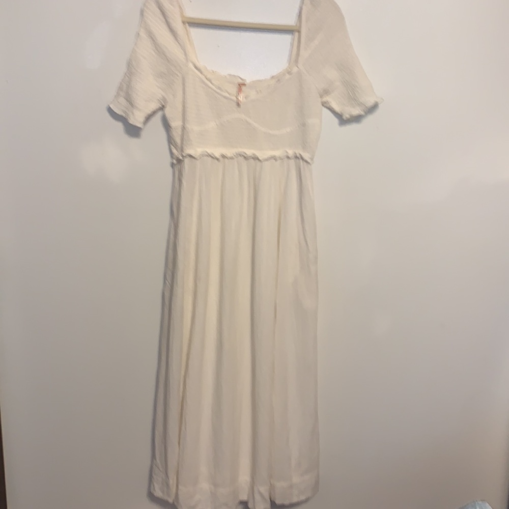 Free People Cottagecore Coastal Prairiecore boho slub Cotton Maxi - Picture 4 of 15